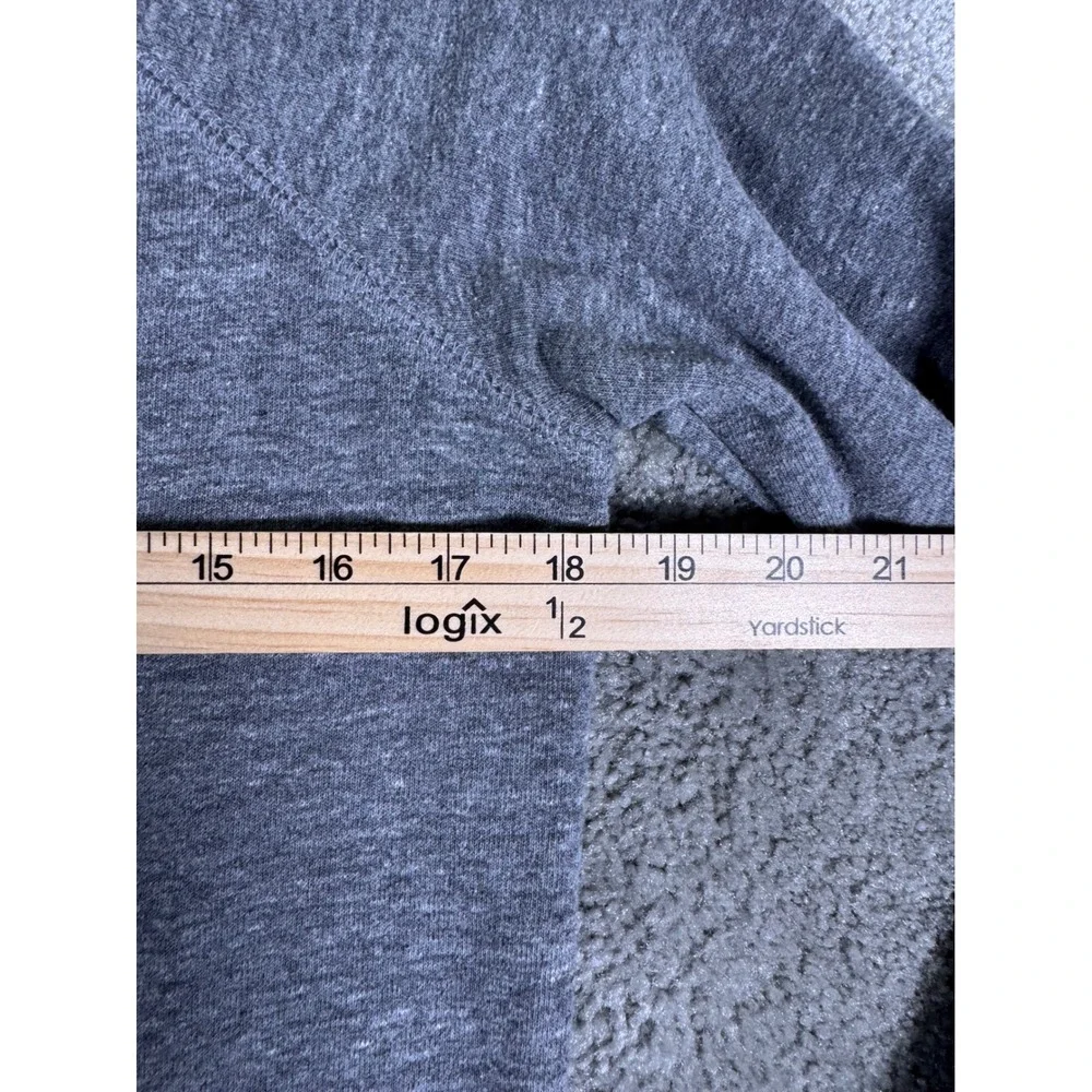 Alo Yoga Gray Heathered Scoop Neck Raglan Sweatshirt S Made in USA Activewear